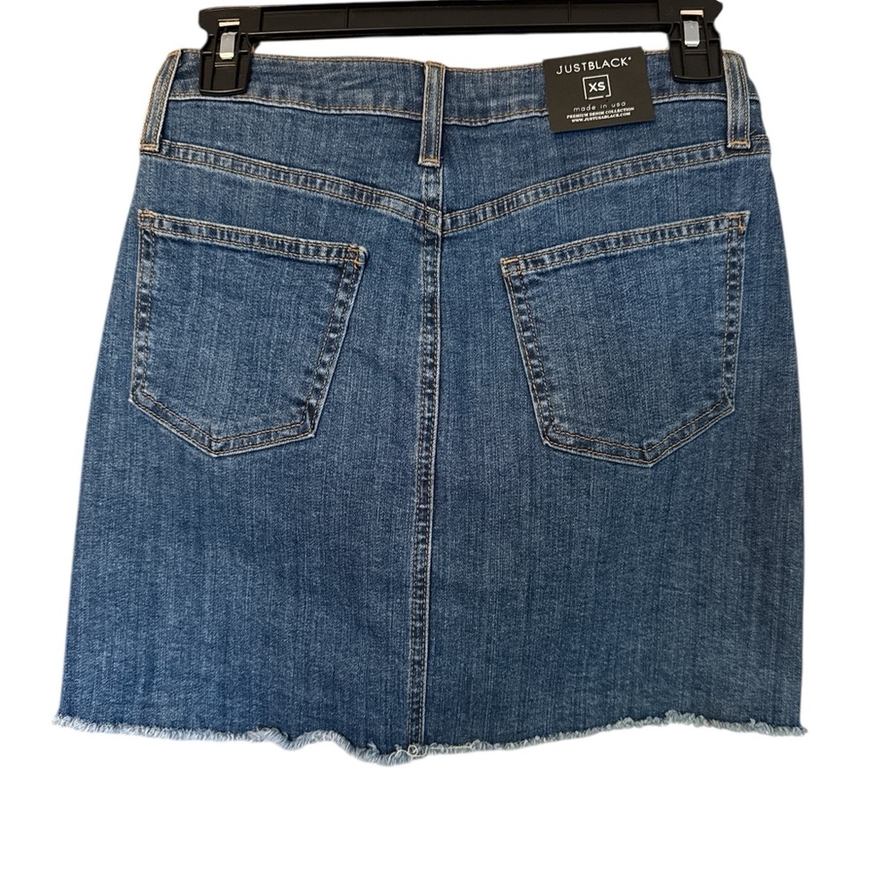Just Black Distressed Denim Mini Skirt - Blue - Picture 2 of 2